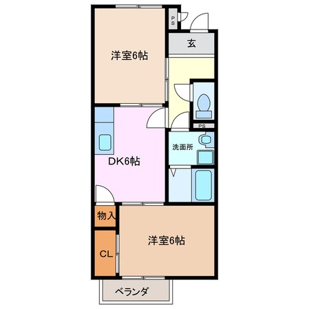 中川原駅 徒歩10分 2階の物件間取画像